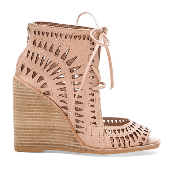 Jeffrey Campbell Shoes - Jeffrey Campbell Rodillo Hi Wedge in Nude